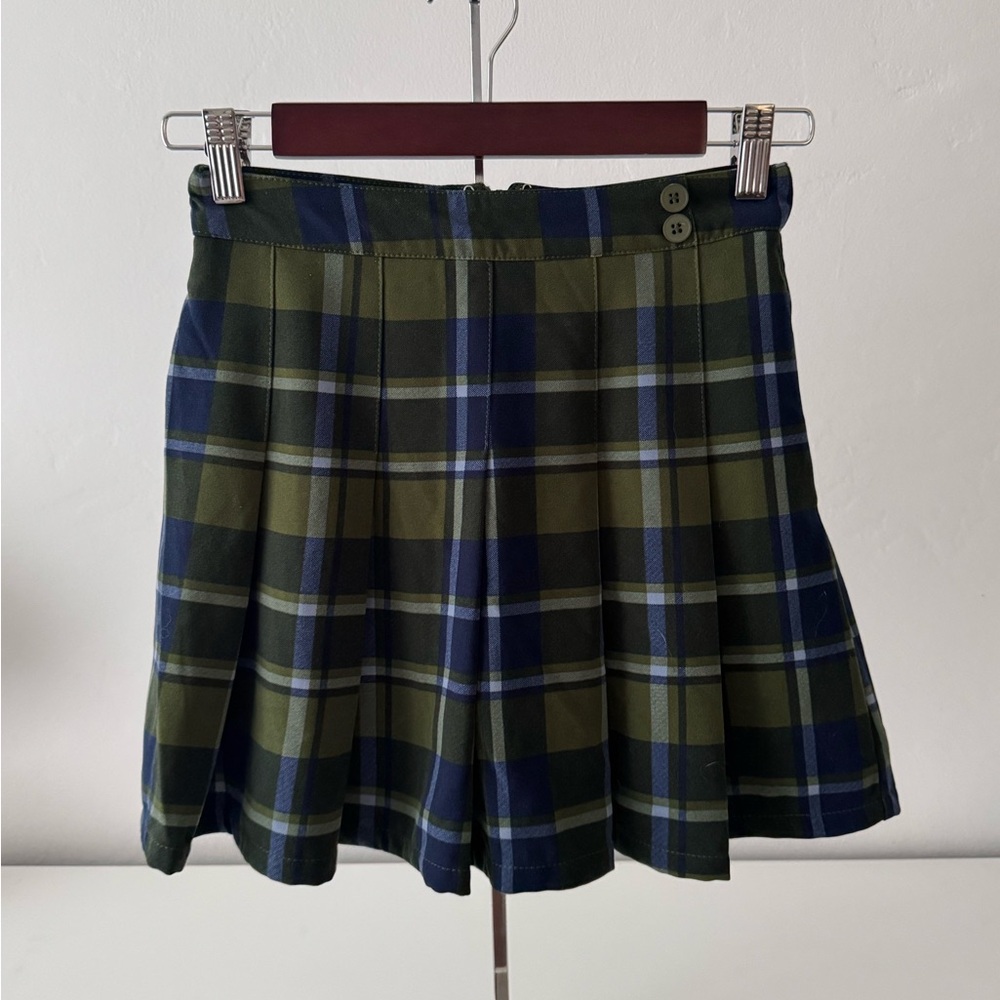 WeWoreWhat Green and Blue Plaid Skirt NWT Size 0